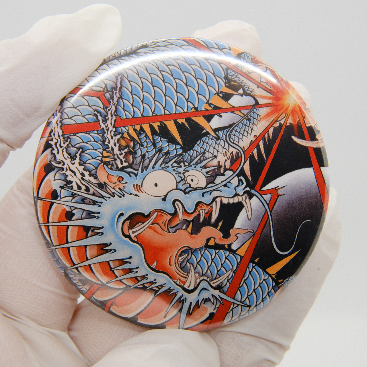 『雷龍』和柄缶バッジ